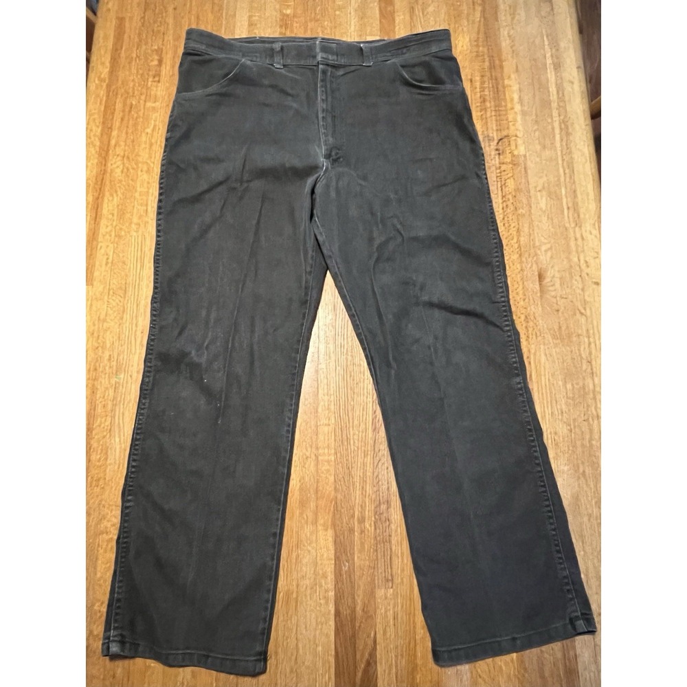 Vintage Wrangler Men 36x32 Light Black Made‎ In U.S.A 4 Pocket Straight Leg Jean